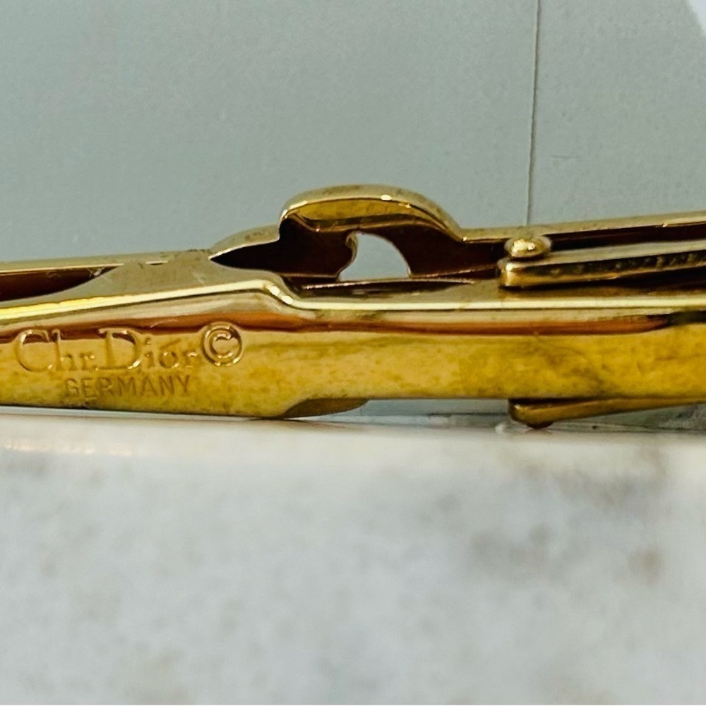 Vintage CHRISTIAN DIOR Tie Stay Clip Holder - Picture 6 of 8